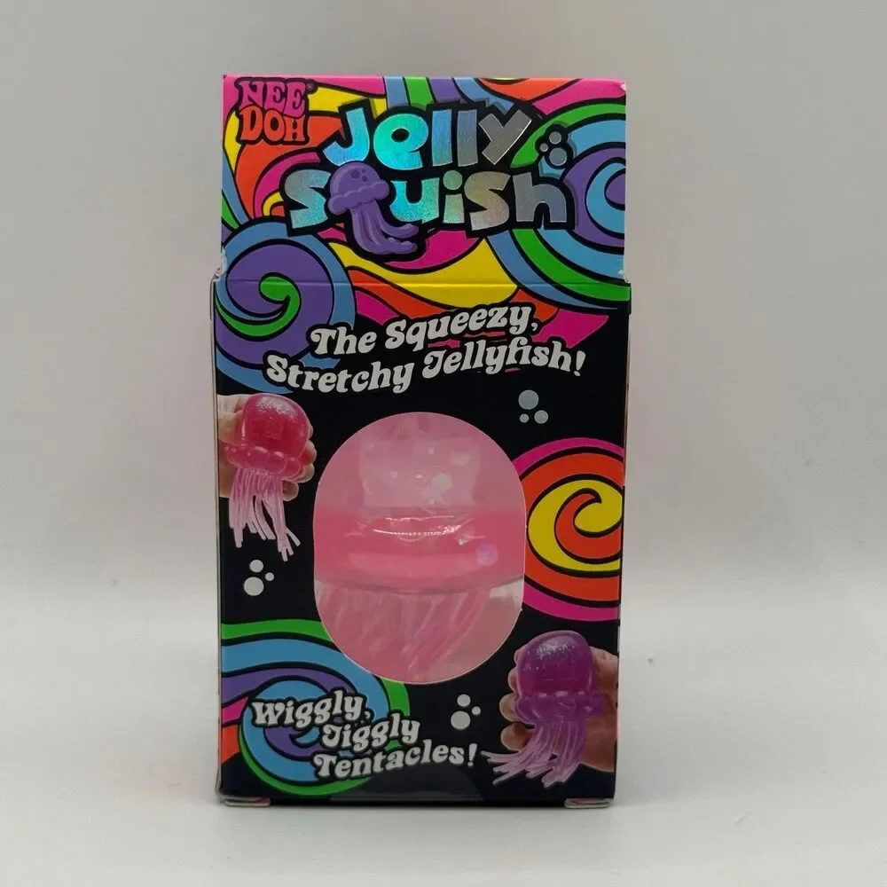 Schylling - NeeDoh Jelly Squish: Pink *AUTHENTIC* Sensory Squeeze Fidget Toy